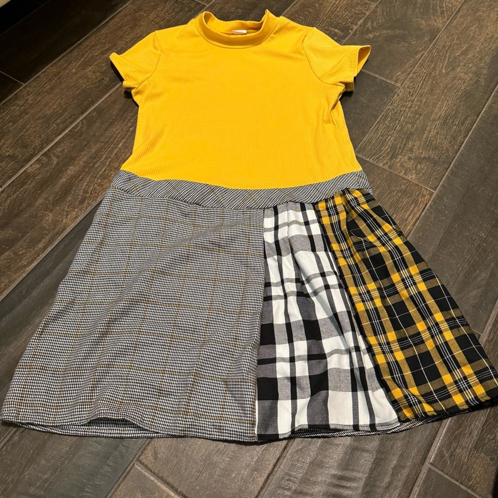 EUC Wonder Nation Plaid Drop Waist Dress